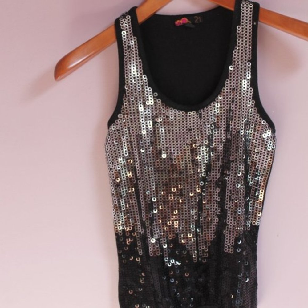 21 Women's Sequined Tank Top